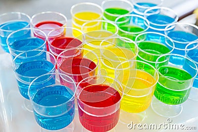 Colorful Jello Cups Stock Photo