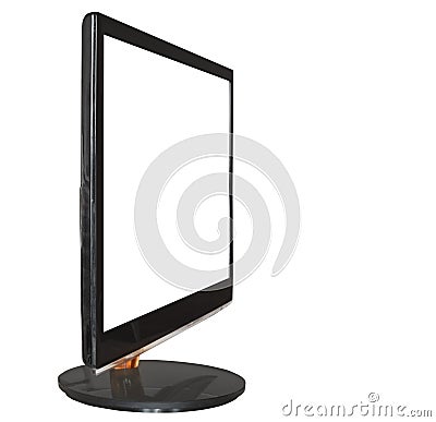 Display with cut out screen isolated on white Stock Photo