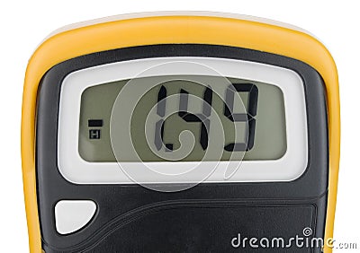 Display of the device for electricity measurement Stock Photo