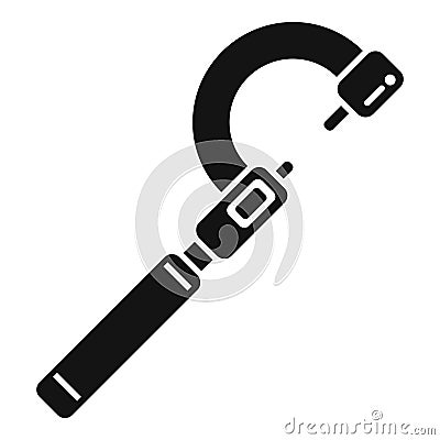 Display digital micrometer icon simple vector. Scale precise Vector Illustration