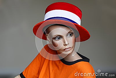 Display of Dutch Soccer Nationalism Stock Photo