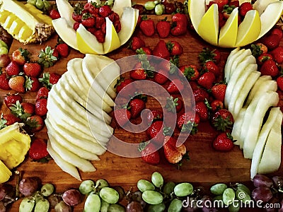 Display Of Fruits Stock Photo