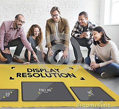 Display Resolution Screen Modern Technology Concept Stock Photo