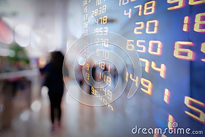 Display of Stock Market Exchanges or trading chart information background. Stock Photo