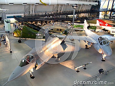Displays in Air and Space Museum Editorial Stock Photo