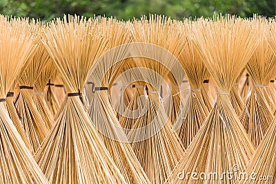 Disposable chopsticks making scene Stock Photo