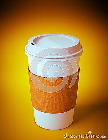 Disposable coffee cup Stock Photo