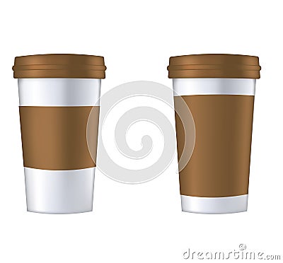 Disposable coffee cup template Vector Illustration