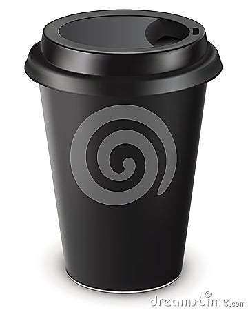 Disposable coffee cup. Vector illustration Vector Illustration