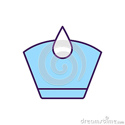 Disposable coffee filter RGB color icon Vector Illustration