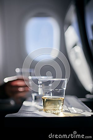 Disposable cups of drinks Stock Photo