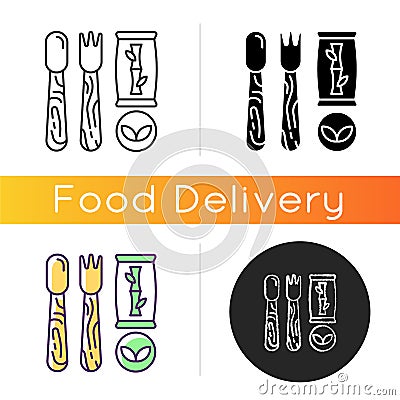 Disposable cutlery icon Vector Illustration