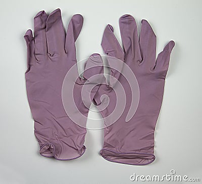 Disposable Gloves for medically purposes Stock Photo
