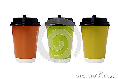 Disposable Paper Cups Stock Photo