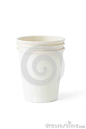 Disposable paper cups Stock Photo