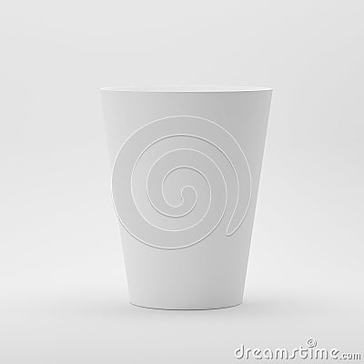 Disposable Paper Glass Mock-Up For Coffee, Tea, Juice And Water, Ready For Design. Stock Photo