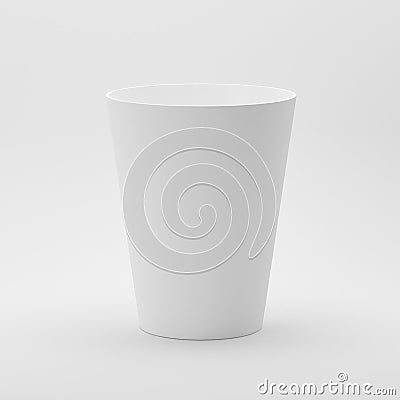 Disposable Paper Glass Mock-Up For Coffee, Tea, Juice And Water, Ready For Design. Stock Photo