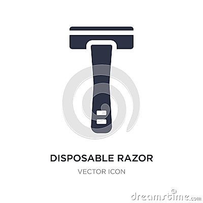 disposable razor icon on white background. Simple element illustration from Beauty concept Vector Illustration