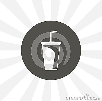 disposable soda cup isolated icon. food design element Vector Illustration