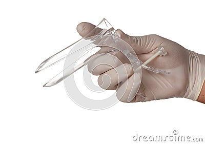 Disposable speculum Stock Photo