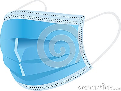 Vector Image of Disposable Surgical Mask, a Personal Protective Equipment Vector Illustration