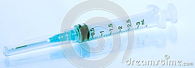 The disposable syringe Stock Photo