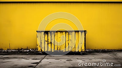 disposal yellow dumpster Cartoon Illustration