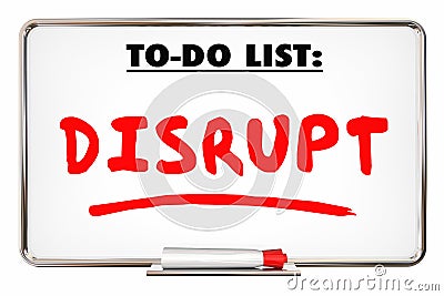 Disrupt Change New Idea Innovation Writing Word Stock Photo