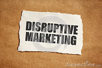 Disruptive marketing concept Stock Photo
