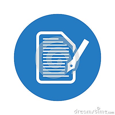 Dissertation, document, essay icon Vector Illustration