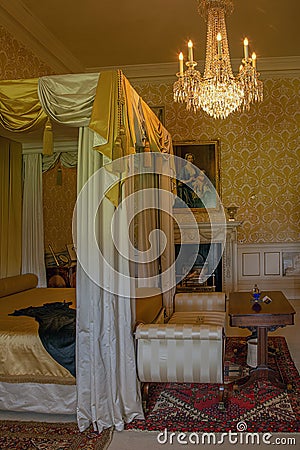 Mottisfont House Guest Bedroom Editorial Stock Photo