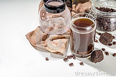 Dissolvable frozen dried coffee Stock Photo