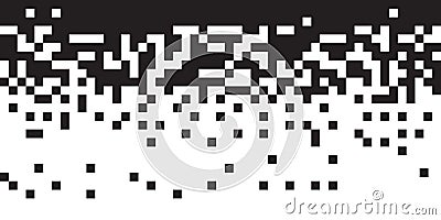 Dissolve pixel disperse blocks. Dust fragment, broken dots texture. Fractured disperse. Mosaic filled square dotted Vector Illustration