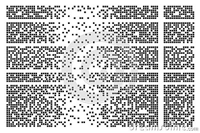 Dissolved filled square dotted vector icon with disintegration effect. Vector rectangle elements are grouped. Isolated Vector Illustration