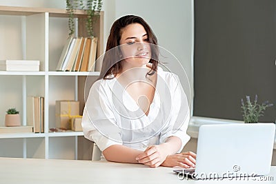 Distance work online conference business coaching Stock Photo