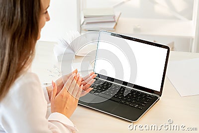 Distance work successful project corporate Stock Photo