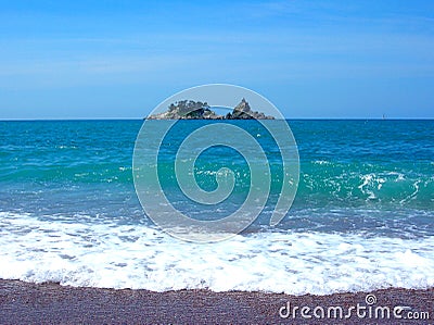 Distant island Stock Photo