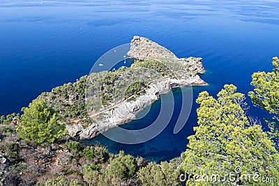 Distant view on Sa Foradada Stock Photo