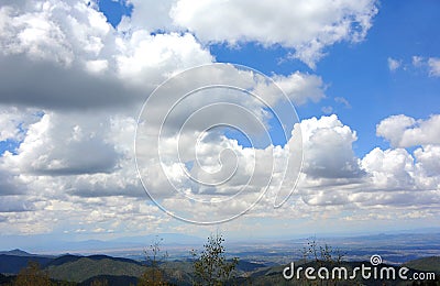 Distant View of Santa Fe From the Santa Fe National Forest Stock Photo