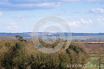 Distant View of the Whipsnade White Lion Bedfordshire England Stock Photo