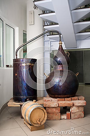 Distillation plant Stock Photo