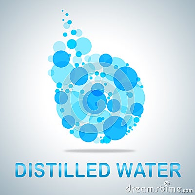 Distilled Water Represents Aqua Potable And Deionized Stock Photo