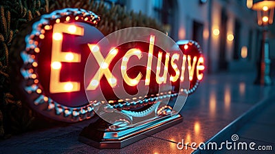 Distinctive Charm: Exclusive Word Art. Stock Photo