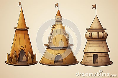 Distinctive Cone shaping building lobby. Generate AI Stock Photo