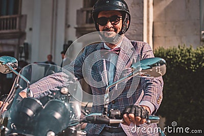 Distinguished Gentleman`s Ride 2022 in Bucharest Romania May, triumph classic motorcycles event Gentlemen Ride Editorial Stock Photo
