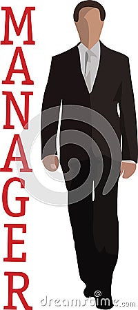 Distinguished person manager executive manager Vector Illustration