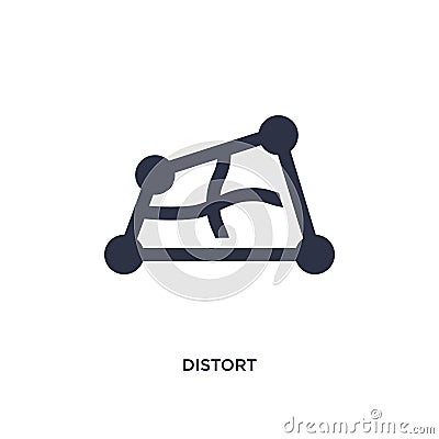 distort icon on white background. Simple element illustration from geometric figure concept Vector Illustration