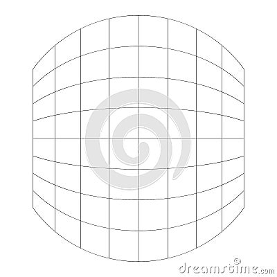 Distorted abstract geometric shape elements. Deformation, distortion warp, tweak effect on checkered, grid, mesh surface Vector Illustration