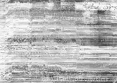 Distorted display transmission error static noise Stock Photo