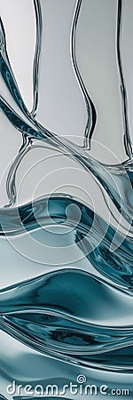 Distorted glass with wave-like patterns creating an abstract effect Stock Photo